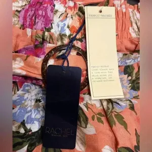 Rachel Roy Floral Paperbag Waist Skirt Orange Summer‎ Boho Chic Belted F11 thumbnail 3