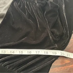 Zara Black Velvet babydoll Dress size L thumbnail 8