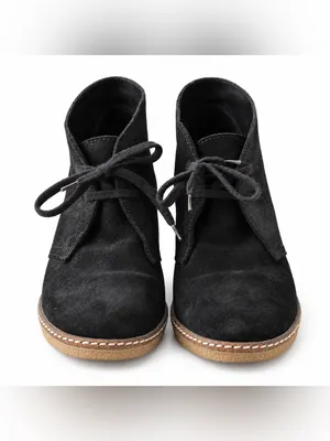 J.Crew Black Suede Lace Up Wedge Ankle Booties Size 7.5 thumbnail 2