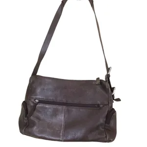 Vintage Stone Mountain Brown Leather Shoulder Bag thumbnail 3