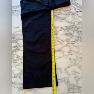 NWT Quince Women Organic Cotton Straight Wide Leg Pants Black 6 elastic waist thumbnail 5