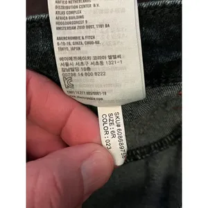 Abercrombie & Fitch Jeans Womens 6 28 Dark Wash Skinny Mid Rise Stretch Denim thumbnail 9