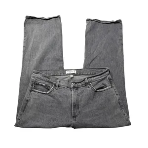Abercrombie Curve Love The Baggy Low Rise Gray Jeans Size 32 14S thumbnail 3