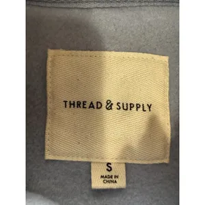 Thread & Supply Women Size Small Button Down Crop Fleece Jacket Casual Preppy‎ thumbnail 3