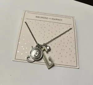 Melrose & Market Silver Tone Letter Initial G Charms Necklace NWT thumbnail 1