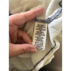 Free People We The Free Rio Henley Small Cream Navy Embroidered Indie Boho thumbnail 4