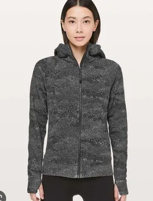 Lululemon Full Zip Floral Print Cotton Fleece Hoodie thumbnail 1