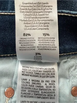 MOTHER Denim Women’s High Waisted Rail Ankle Fray Crop Jeans High Fidelity Wash thumbnail 7