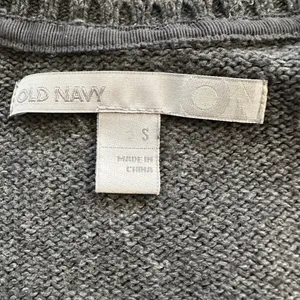 Old Navy Women’s Gray Argyle Button Front Crew Neck Cardigan Sweater S thumbnail 5