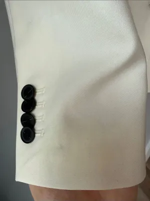 NWT Madewell Cream Wool Blend Tuxedo Blazer Jacket thumbnail 6