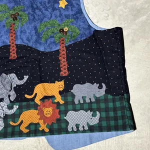 Womens Handmade Vest Womens L XL Noah's Ark Applique Folk Art Animal Theme Retro thumbnail 13