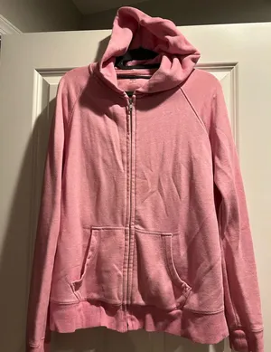 Uniqlo Cozy Pink Women's Zip-Up Hoodie Sz M thumbnail 1