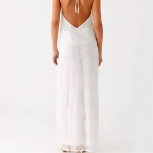 Peppermayo Reinhart Halter Maxi Dress White thumbnail 5