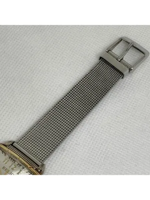 Vintage relic women’s watch silver gold tone squares case 26mm quartz running thumbnail 4