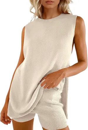 Knit Top Tan Size M thumbnail 1