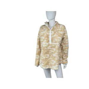 Vineyard Vines fleece Beige Camo Snap 1/4 Sweater‎ Popover Size L thumbnail 3