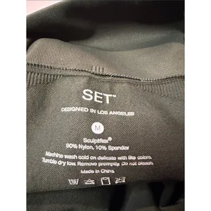 Set Active Sculptflex Green Vegas Leggings Smoothing Ribbed Sides Size M thumbnail 4