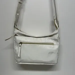 Cream Crossbody Bag with Adjustable Strap and Zipper Closure Nylon thumbnail 1