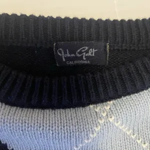 Brandy Melville Blue White Argyle Bernadette‎ Sweater Preppy Y2K Academia 90s thumbnail 6