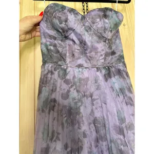 Lulus Most Beautiful Day Purple Floral Print Organza Maxi Dress Holiday Small thumbnail 4