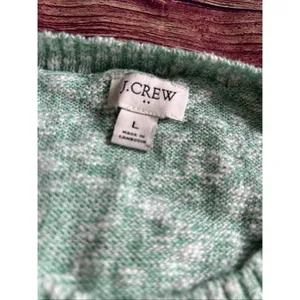 J. Crew Crewneck Beach Sweater Green Teal Size Large thumbnail 2