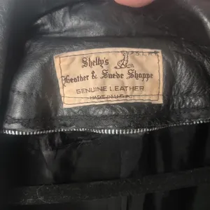 Vintage Black leather jacket sz 6/8 thumbnail 6