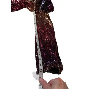 Maison Tara Sequin Long Sleeve Mockneck Mini Dress Sz 12 Purple/Gold/pink NWT thumbnail 8