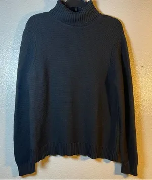 J.Crew Classic Black Turtleneck Sweater SZ:L thumbnail 1