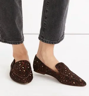 Madewell The Frances Skimmers Painted Leopard Calf Hair Leather Flats Loafer thumbnail 1