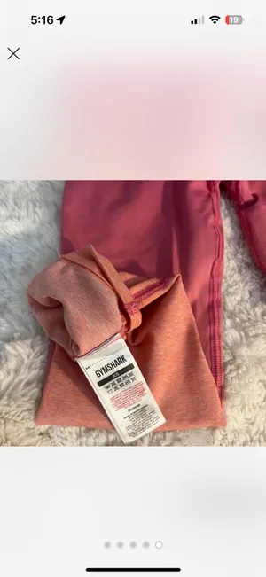 Gymshark Ombre Sports Bra and Leggings Set - Orange and Pink thumbnail 6