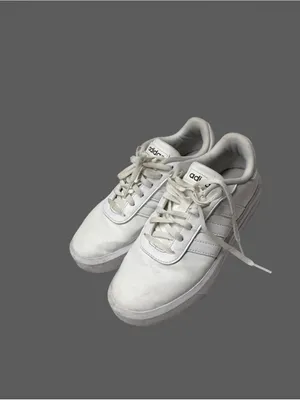 adidas White Low-Top Lace-Up Sneakers thumbnail 3