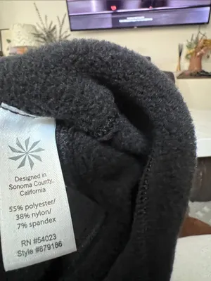 Athleta Low Rise Polartec Fleece Lined Cozy Stretch Pants 31" Black Small thumbnail 5