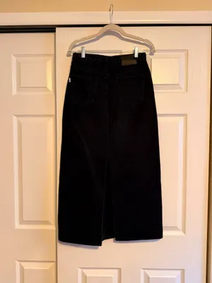 Princess Polly black denim midi skirt thumbnail 3