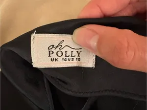 Oh Polly Black Carmela Cowl Neck High Slit Maxi Dress thumbnail 3