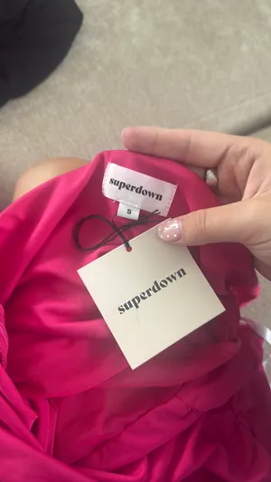 SUPERDOWN Pink Jerica Mesh Mini Dress One Shoulder thumbnail 3