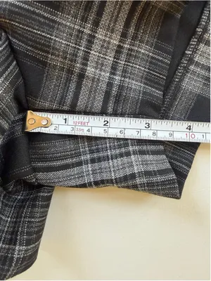 Abercrombie & Fitch Plaid Shorts Black/Light Gray Size XS thumbnail 6