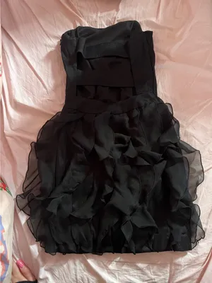 vintage cache strapless cocktail dress thumbnail 2