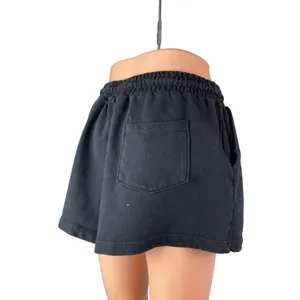 Zara Women's Black Drawstring High Rise Lounge Athletic Sweat Shorts Size L thumbnail 4