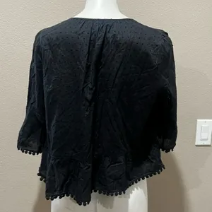 Madewell black short sleeve blouse thumbnail 5