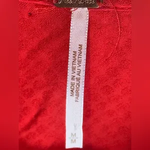 Free People Women's Cherry Crush Warm Glow Mini Dress w/ Ruffle Lace Trim Medium thumbnail 4