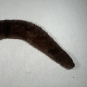 Vintage Brown Fur Stole Shawl Wrap Scarf Satin Lined Formal thumbnail 4