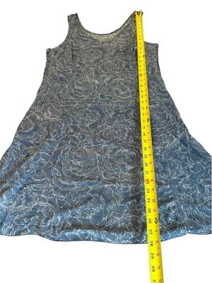 Toad And Co Sunkissed Cutout Dress Blueberry Batik Floral Print Womens Large thumbnail 11