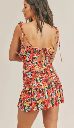 Merci Floral mini Dress thumbnail 2