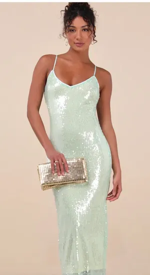 Lulus sequin midi dress thumbnail 1