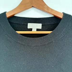 J.Crew Cashmere Crewneck Sweater Black Long‎ Sleeve Knit Pullover Womens Small thumbnail 6
