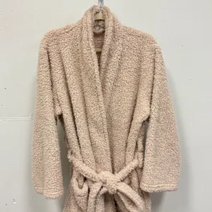 Pottery Barn Unisex Cozy Comfort Robe Teddy Plush Cozy Comfy Belted Large Beige‎ thumbnail 4
