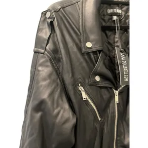 Dolls Kill Current Mood NWT Circuit Breaker Moto Trench Coat Sz XL Vegan Leather thumbnail 9