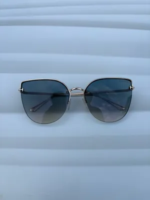 Tom Ford Ingrid-02 TF 652 28P Cat-eye gradient smoke sunglasses rose gold metal frame thumbnail 16