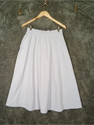 Lululemon Stretch Woven Ruffle Waist Midi Skirt Relaxed Fit Travel Womens Small thumbnail 5