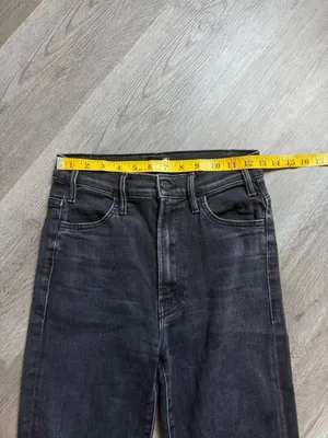 MOTHER The Hustler Ankle Fray Jeans Washed Black 27 Waist thumbnail 7